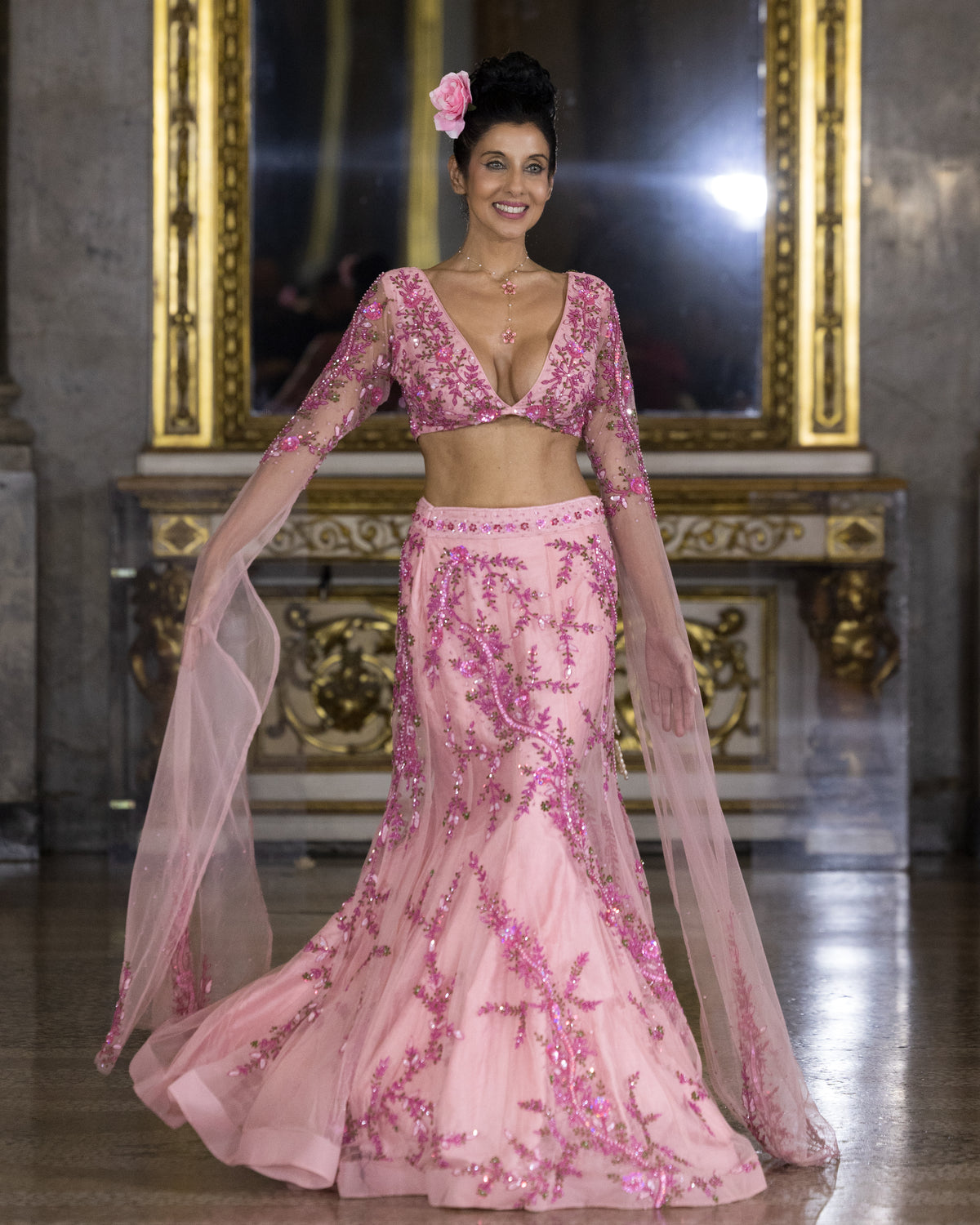 Rosabella | Blush Pink Couture Lehenga