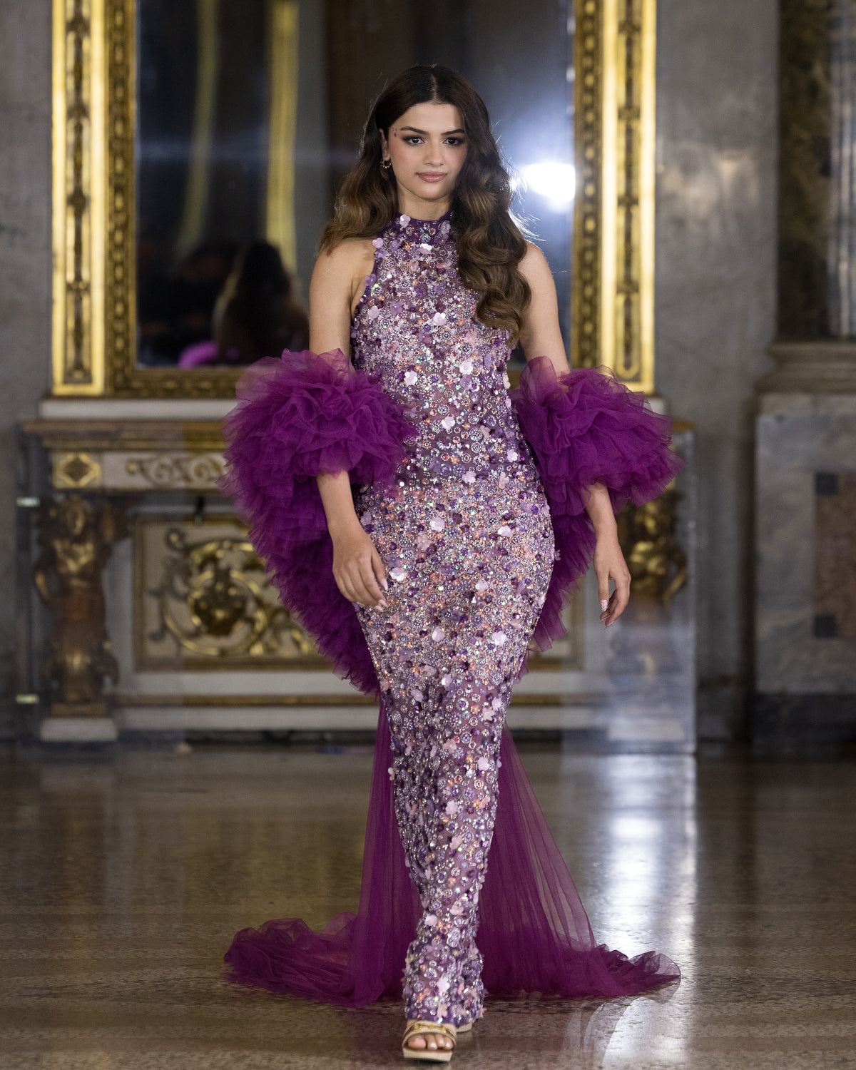 Maya in Fiore - Violet Étoile | Embellished Couture Gown
