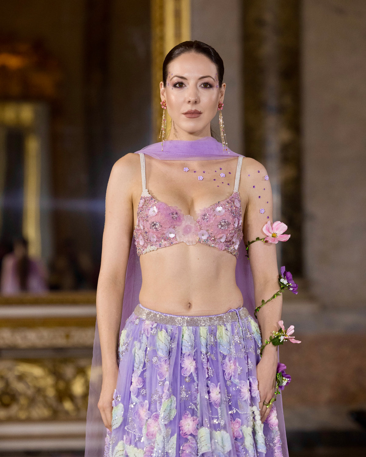 Maya in Fiore - Lilac Reverie Lehenga Set