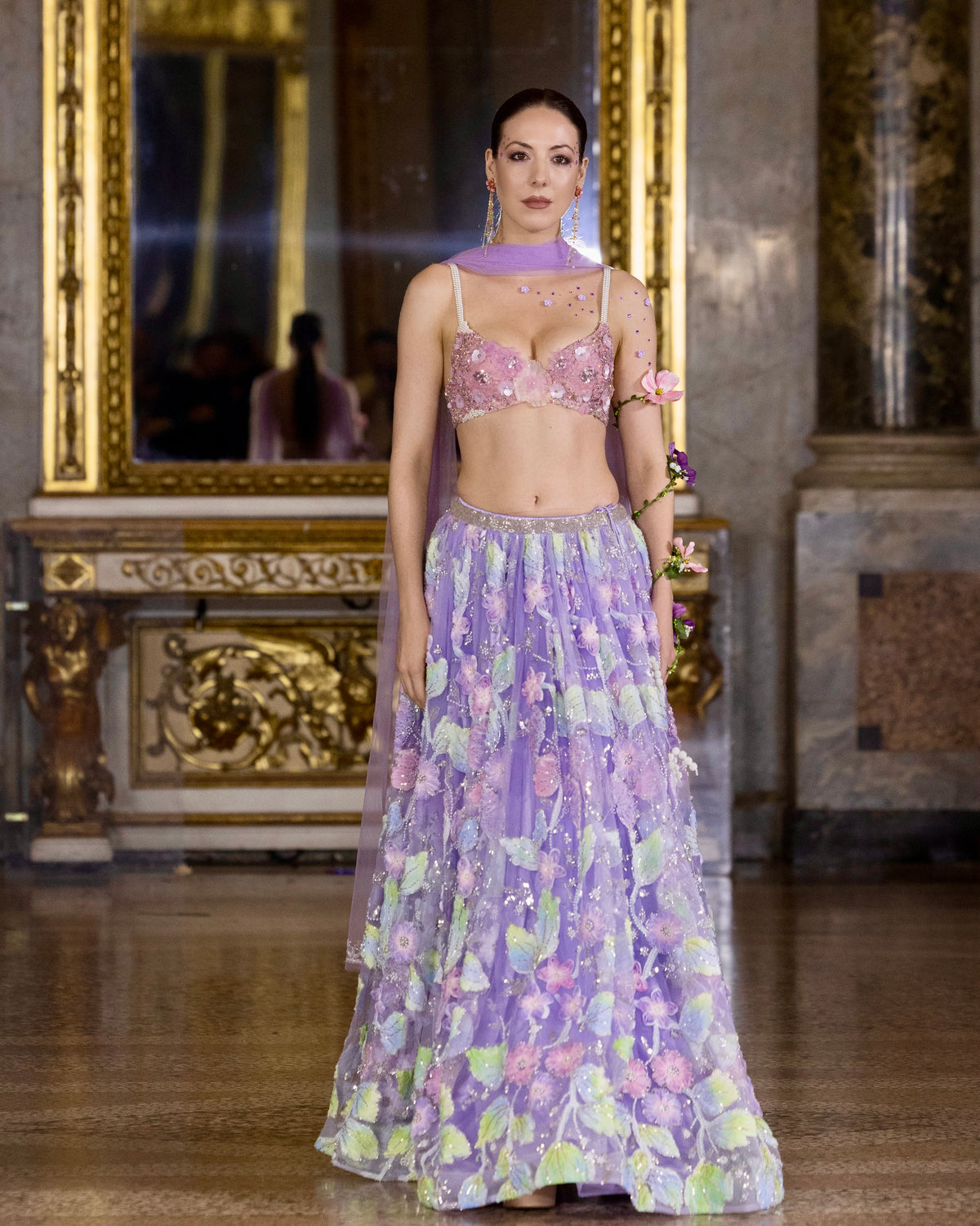 Maya in Fiore - Lilac Reverie Lehenga Set